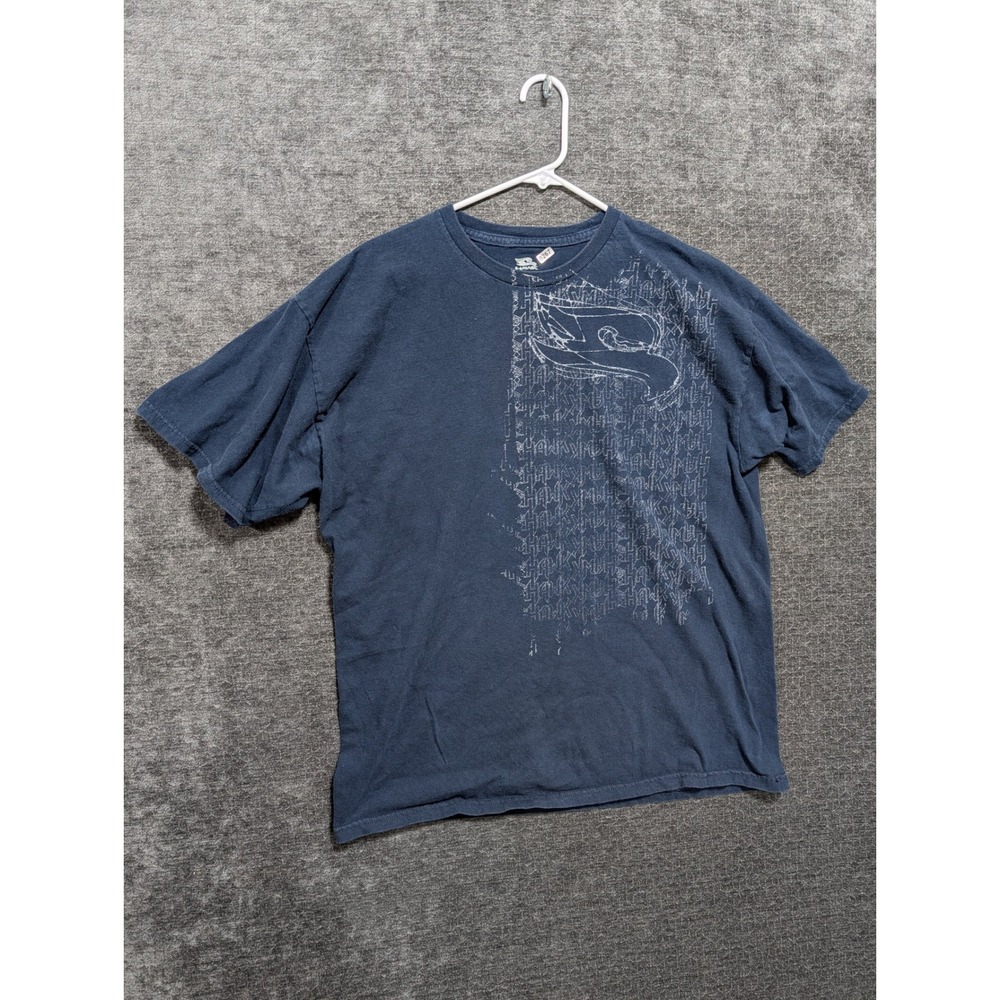 Hawk T Shirt Graphic Print Short Sleeve Blue XL Mens Casual